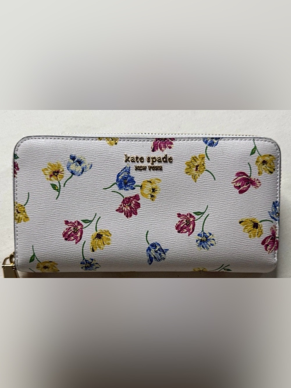 Kate Spade Morgan Tulip Toss Zip Around Continental Wallet Floral